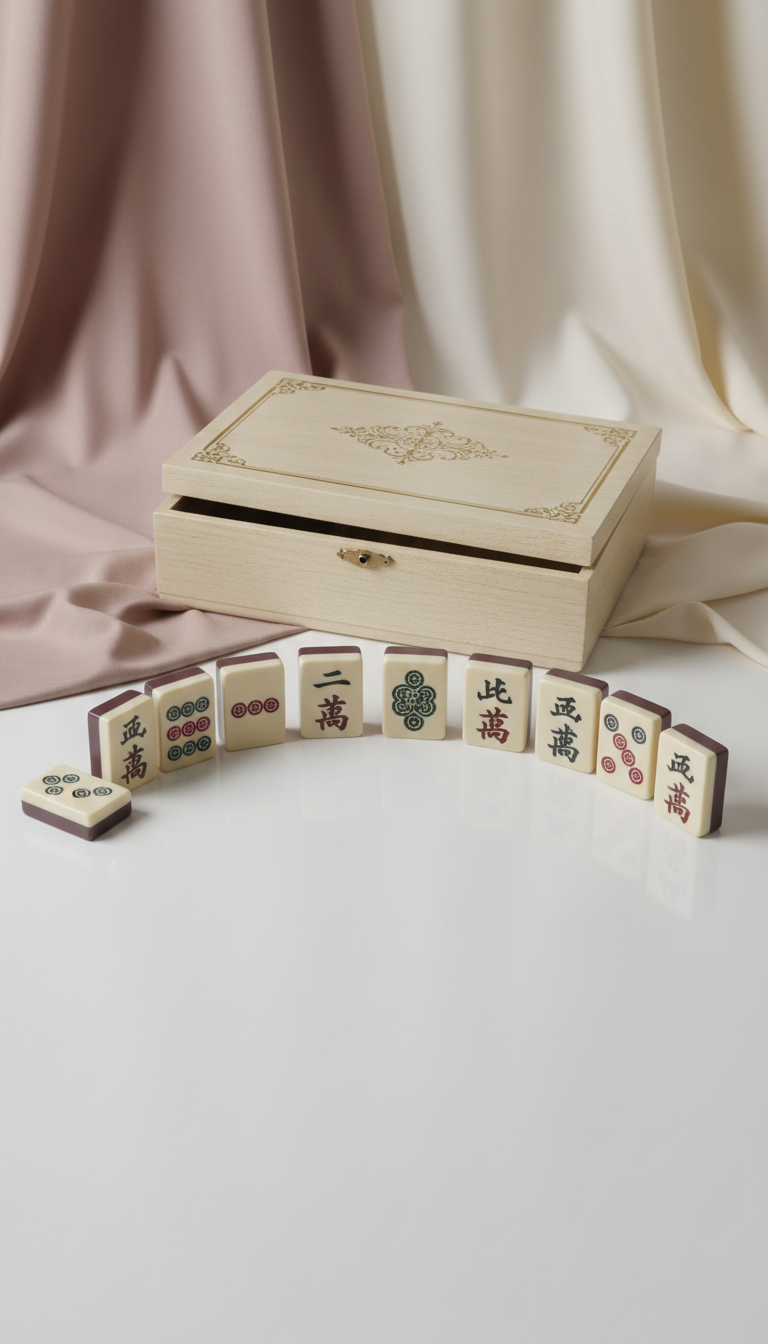 Antique Ivory signature mahjong set